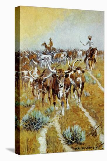 Texas Longhorns-Ollaf C. Seltzer-Stretched Canvas