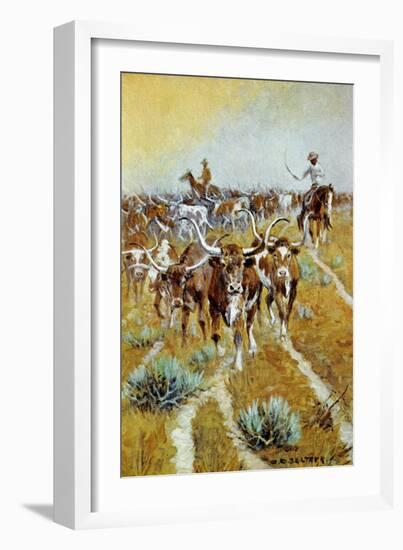 Texas Longhorns-Ollaf C. Seltzer-Framed Art Print