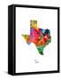 Texas Map-Michael Tompsett-Framed Stretched Canvas