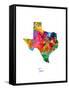 Texas Map-Michael Tompsett-Framed Stretched Canvas