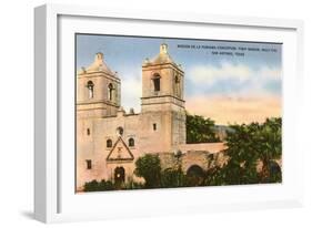 Texas Mission, San Antonio, Texas-null-Framed Art Print