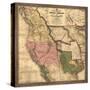 Texas, Oregon, and California - Vintage Map-Lantern Press-Stretched Canvas