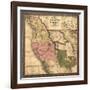 Texas, Oregon, and California - Vintage Map-Lantern Press-Framed Art Print