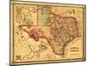 Texas - Panoramic Map-Lantern Press-Mounted Premium Giclee Print