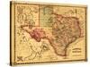 Texas - Panoramic Map-Lantern Press-Stretched Canvas