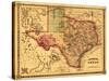 Texas - Panoramic Map-Lantern Press-Stretched Canvas