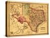 Texas - Panoramic Map-Lantern Press-Stretched Canvas