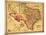 Texas - Panoramic Map-Lantern Press-Mounted Art Print