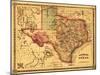 Texas - Panoramic Map-Lantern Press-Mounted Art Print