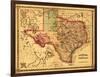 Texas - Panoramic Map-Lantern Press-Framed Art Print