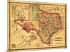 Texas - Panoramic Map-Lantern Press-Mounted Art Print