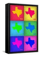 Texas Pop Art Map 1-NaxArt-Framed Stretched Canvas