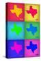 Texas Pop Art Map 1-NaxArt-Stretched Canvas