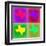 Texas Pop Art Map 2-NaxArt-Framed Art Print