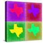Texas Pop Art Map 2-NaxArt-Stretched Canvas