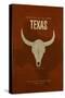 Texas Poster-David Bowman-Stretched Canvas