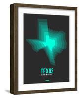 Texas Radiant Map 6-NaxArt-Framed Art Print