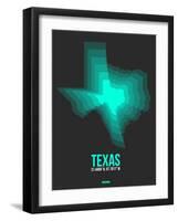 Texas Radiant Map 6-NaxArt-Framed Art Print