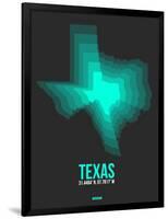 Texas Radiant Map 6-NaxArt-Framed Art Print