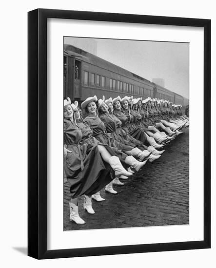 Texas Rangerettes Performing During Inauguration Festivities for Dwight D. Eisenhower-Hank Walker-Framed Photographic Print