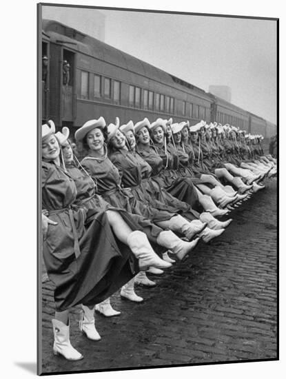 Texas Rangerettes Performing During Inauguration Festivities for Dwight D. Eisenhower-Hank Walker-Mounted Photographic Print