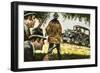 Texas Rangers Ambush a Car Driven by Bonnie and Clyde-null-Framed Giclee Print
