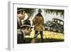 Texas Rangers Ambush a Car Driven by Bonnie and Clyde-null-Framed Giclee Print