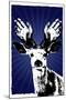 Texas Rangers Antlers Sports Poster Print-null-Mounted Poster