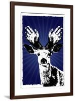 Texas Rangers Antlers Sports-null-Framed Art Print