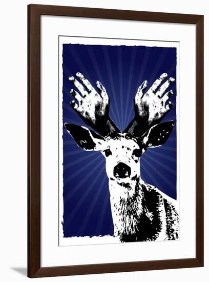 Texas Rangers Antlers Sports-null-Framed Art Print