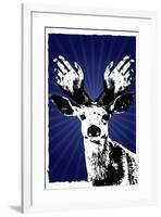 Texas Rangers Antlers Sports-null-Framed Art Print