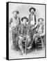 Texas Rangers Armed with Revolvers and Winchester Rifles, 1890 (B/W Photo)-American Photographer-Framed Stretched Canvas