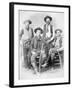 Texas Rangers Armed with Revolvers and Winchester Rifles, 1890 (B/W Photo)-American Photographer-Framed Giclee Print