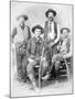 Texas Rangers Armed with Revolvers and Winchester Rifles, 1890 (B/W Photo)-American Photographer-Mounted Giclee Print