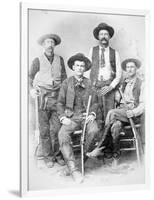 Texas Rangers Armed with Revolvers and Winchester Rifles, 1890 (B/W Photo)-American Photographer-Framed Giclee Print