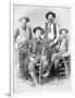 Texas Rangers Armed with Revolvers and Winchester Rifles, 1890 (B/W Photo)-American Photographer-Framed Giclee Print