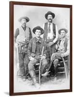 Texas Rangers Armed with Revolvers and Winchester Rifles, 1890 (B/W Photo)-American Photographer-Framed Giclee Print