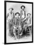 Texas Rangers Armed with Revolvers and Winchester Rifles, 1890 (B/W Photo)-American Photographer-Framed Giclee Print