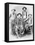 Texas Rangers Armed with Revolvers and Winchester Rifles, 1890 (B/W Photo)-American Photographer-Framed Stretched Canvas