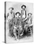 Texas Rangers Armed with Revolvers and Winchester Rifles, 1890 (B/W Photo)-American Photographer-Stretched Canvas