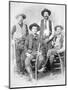 Texas Rangers Armed with Revolvers and Winchester Rifles, 1890 (B/W Photo)-American Photographer-Mounted Premium Giclee Print
