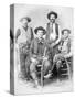 Texas Rangers Armed with Revolvers and Winchester Rifles, 1890 (B/W Photo)-American Photographer-Stretched Canvas