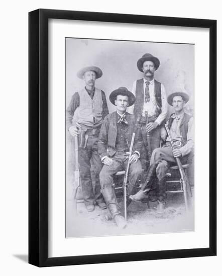 Texas Rangers at Shafter Mines, Big Bend District of Texas, 1890-null-Framed Photographic Print