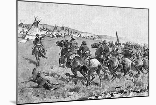Texas Rangers Attack-Frederic Sackrider Remington-Mounted Art Print
