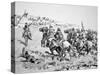 Texas Rangers Attacking a Comanche Village, 1896-Frederic Sackrider Remington-Stretched Canvas