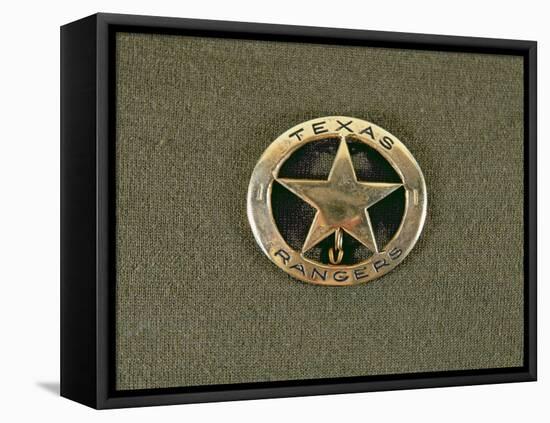 Texas Rangers Badge (Metal)-American-Framed Stretched Canvas
