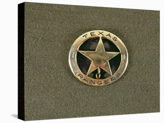 Texas Rangers Badge (Metal)-American-Stretched Canvas