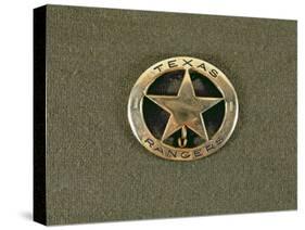 Texas Rangers Badge (Metal)-American-Stretched Canvas