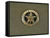 Texas Rangers Badge (Metal)-American-Framed Stretched Canvas