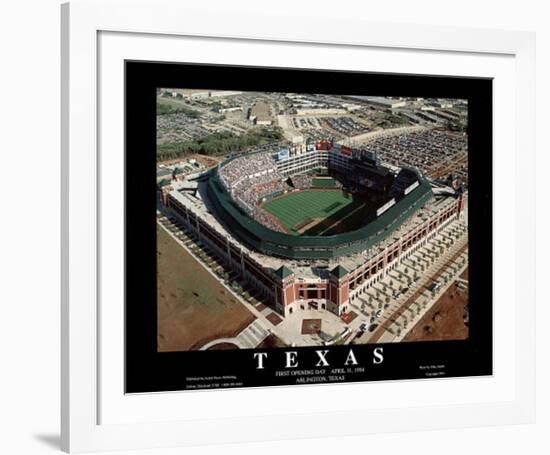 Texas Rangers - First Opening Day Game, April 11, 1994-Mike Smith-Framed Art Print